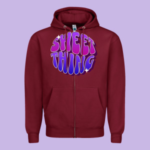 Editable Sweet Thing Zipper Hoodie Designed By Tuandangui