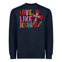 Navy love like jesus Heavyweight Sweatshirt - OliviaCreatesArt