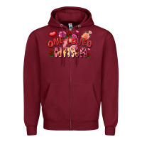 Burgundy one loved nana Zipper Hoodie - FaDigitalArtStudio