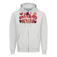 Dove Grey one loved nana Zipper Hoodie - FaDigitalArtStudio