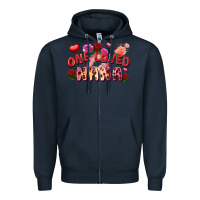 Navy one loved nana Zipper Hoodie - FaDigitalArtStudio