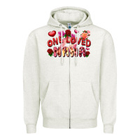 Oatmeal Heather one loved nana Zipper Hoodie - FaDigitalArtStudio