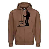 Chestnut nighttime ski adventure Zipper Hoodie - tuanDangUi