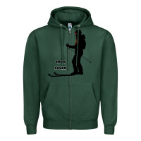 Sports Green nighttime ski adventure Zipper Hoodie - tuanDangUi