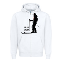 White nighttime ski adventure Zipper Hoodie - tuanDangUi
