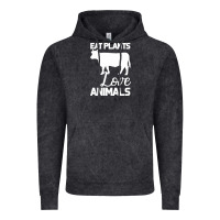 Vintage Black Eat Plants Love Animals Vintage Hoodie - Bettercallsaul