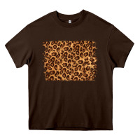 Chocolate Brown leopard background Heavy Core Tee - NancyCooperArtShop