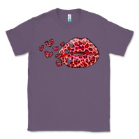 Lavender kiss with leopard and hearts Classic Tee - RanaPortraitStore