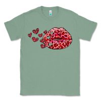 Sage kiss with leopard and hearts Classic Tee - RanaPortraitStore