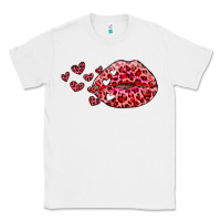 White kiss with leopard and hearts Classic Tee - RanaPortraitStore
