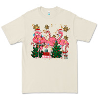 Bone christmas flamingos Premium Tee - MaliasSmallBusiness