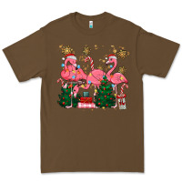 Cacao christmas flamingos Premium Tee - MaliasSmallBusiness