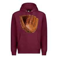 Burgundy baseball glove Premium Hoodie - FaDigitalArtStudio