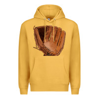 Mustard baseball glove Premium Hoodie - FaDigitalArtStudio