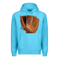 Ocean Blue baseball glove Premium Hoodie - FaDigitalArtStudio