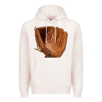 Pale Pink baseball glove Premium Hoodie - FaDigitalArtStudio