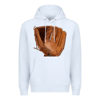 White baseball glove Premium Hoodie - FaDigitalArtStudio