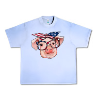 Grape Ice american flag with pig Urban Heavy Tee - RanaPortraitStore