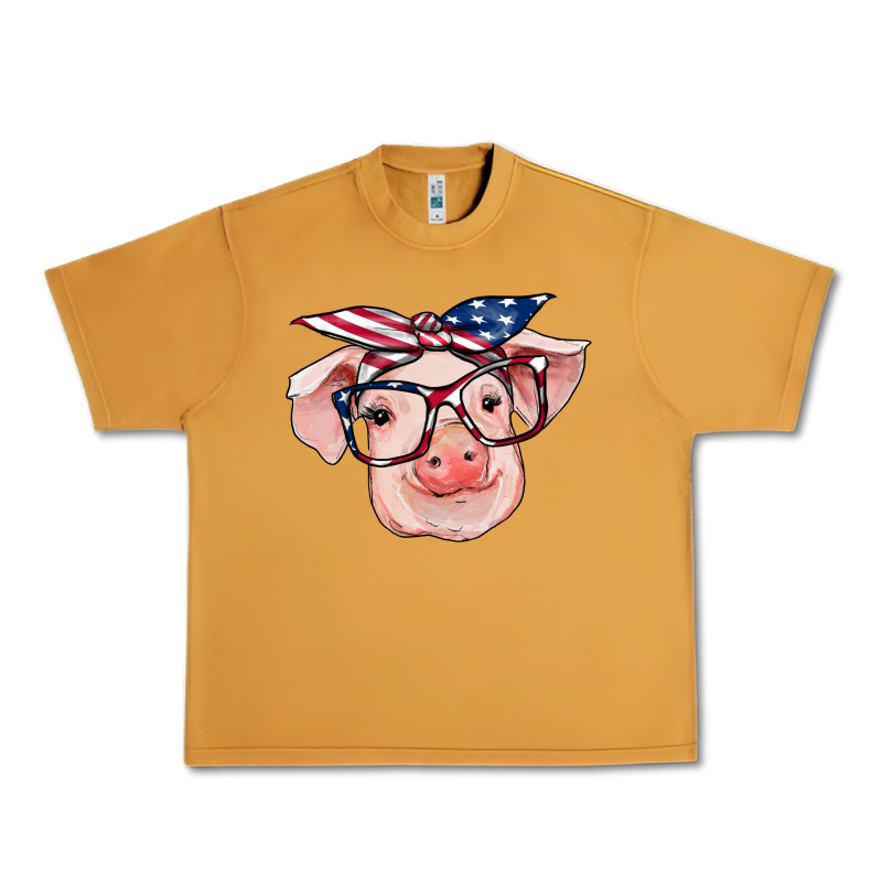 American Flag With Pig Urban Heavy Tee by RanaPortraitStore | Teevron
