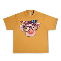 Peanut Butter american flag with pig Urban Heavy Tee - RanaPortraitStore