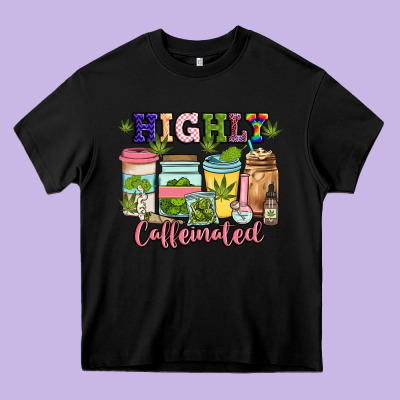 Highly Caffeinated Heavy Core Tee Designed By Jahusdesignshop