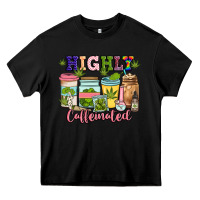 Black highly caffeinated Heavy Core Tee - JahusDesignShop