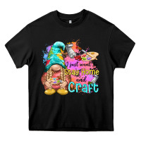 Black i just want stay home and craft Heavy Core Tee - NancyCooperArtShop