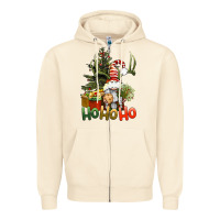 Sandshell Ho Ho Ho Christmas Gnome Zipper Hoodie - BundleAndBundleShop