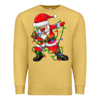 Antique Gold Dabbing Santa Christmas Tree Lights Premium Sweatshirt - tuanDangUi