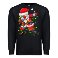 Black Dabbing Santa Christmas Tree Lights Premium Sweatshirt - tuanDangUi