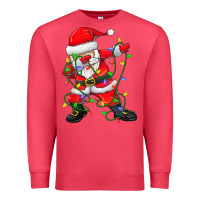 Cardinal Dabbing Santa Christmas Tree Lights Premium Sweatshirt - tuanDangUi