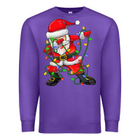 Purple Dabbing Santa Christmas Tree Lights Premium Sweatshirt - tuanDangUi