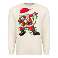 Sandshell Dabbing Santa Christmas Tree Lights Premium Sweatshirt - tuanDangUi