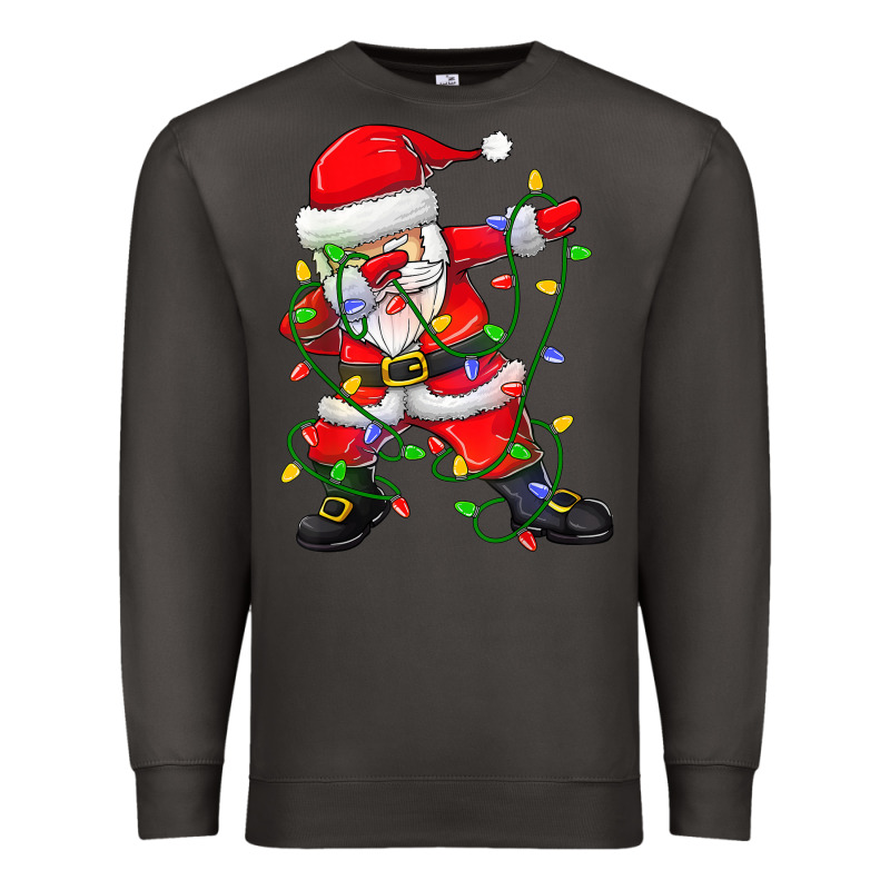 Dabbing Santa Christmas Tree Lights Premium Sweatshirt by tuanDangUi | Teevron