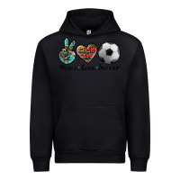 Black peace love soccer Urban Hoodie - Artiststas