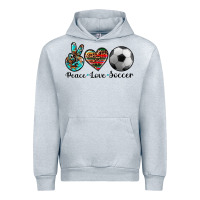 Heather Grey peace love soccer Urban Hoodie - Artiststas