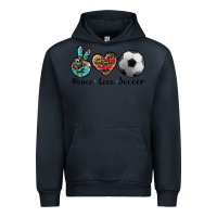 Navy peace love soccer Urban Hoodie - Artiststas