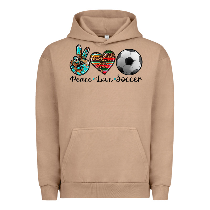 Peace Love Soccer Urban Hoodie by Artiststas | Teevron