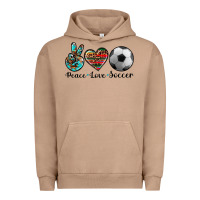 Pigment Burro peace love soccer Urban Hoodie - Artiststas
