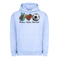 Pigment Grape Ice peace love soccer Urban Hoodie - Artiststas