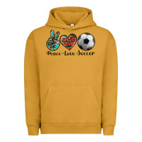 Pigment Peanut Butter peace love soccer Urban Hoodie - Artiststas