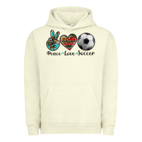 Pigment Pistachio peace love soccer Urban Hoodie - Artiststas