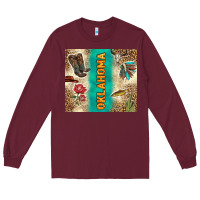 Burgundy Oklahoma Long Sleeve Tee - TumblerDesignByShophia