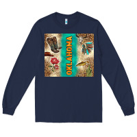 Navy Oklahoma Long Sleeve Tee - TumblerDesignByShophia