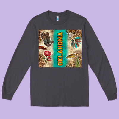 Oklahoma Long Sleeve Tee Designed By Tumblerdesignbyshophia