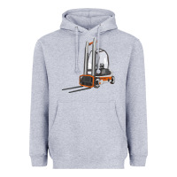 Heather Grey Forklift Heavyweight Hoodie - LillyAllenDesigns