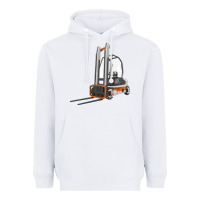 White Forklift Heavyweight Hoodie - LillyAllenDesigns