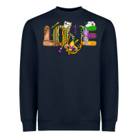 Navy love nurse mardi gras Heavyweight Sweatshirt - OliviaCreatesArt