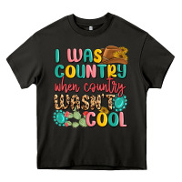 Asphalt i was country when country wasnt cool Heavy Core Tee - MaliasSmallBusiness