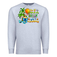 Heather Grey Is It Summer Break Premium Sweatshirt - CowhideDigitalArt